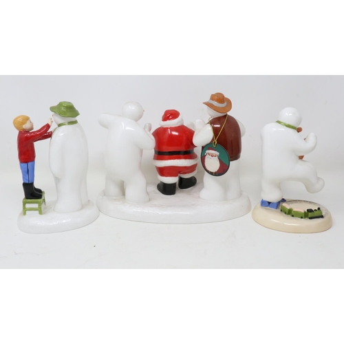 348 - Three Coalport Characters figurines from The Snowman Collection, including Line Dancing limited edit... 