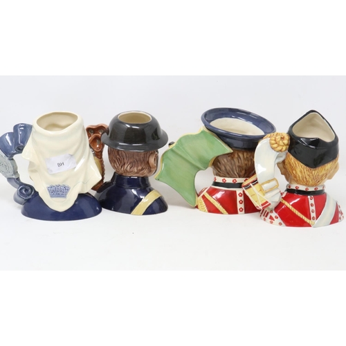 349 - Four Royal Doulton International Collectors Club character jugs, no cracks or chips, largest H: 13 c... 