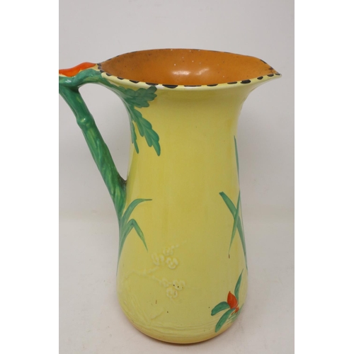 353 - Large Burleigh Ware jug in the Flamingo pattern numbered 5002, no cracks or chips, H: 24 cm. UK P&P ... 