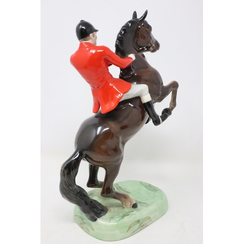 363 - Beswick Rearing Huntsman figurine, model no 868, no cracks or chips, H: 24 cm. UK P&P Group 2 (£20+V... 