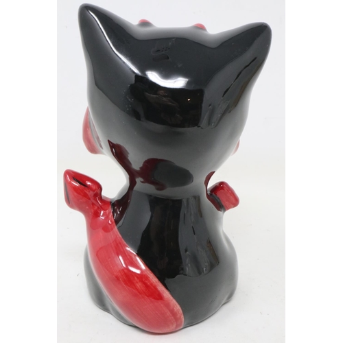 377 - Lorna Bailey devil cat, no cracks or chips, H: 13 cm. UK P&P Group 1 (£16+VAT for the first lot and ... 