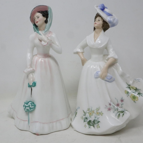 378 - Two Royal Doulton figurines, Adele HN2480 and Julia HN2706, no cracks or chips, H: 22 cm. UK P&P Gro... 