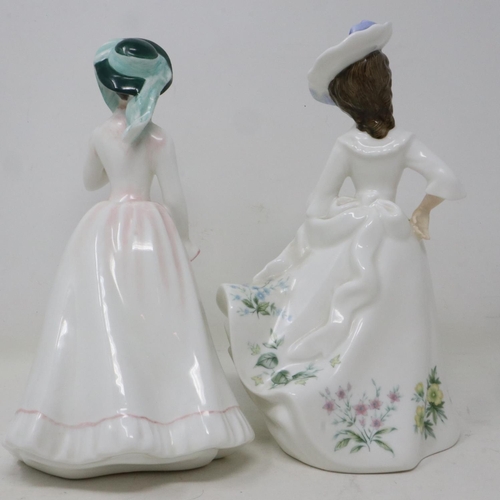 378 - Two Royal Doulton figurines, Adele HN2480 and Julia HN2706, no cracks or chips, H: 22 cm. UK P&P Gro... 