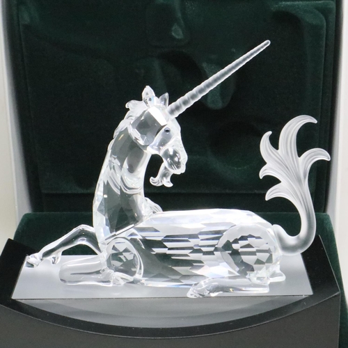 404 - Swarovski Collectors Society, Fabulous Creatures Unicorn, boxed with certificate and a boxed stand. ... 