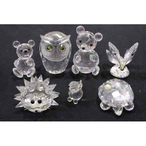 422 - Six mixed Swarovski Crystal animals. UK P&P Group 2 (£20+VAT for the first lot and £4+VAT for subseq... 