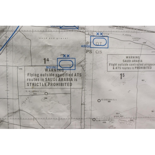 2048 - A rare declassified Operation Desert Storm operations map, sheet 1 from 250700Z, pinpointing situati... 