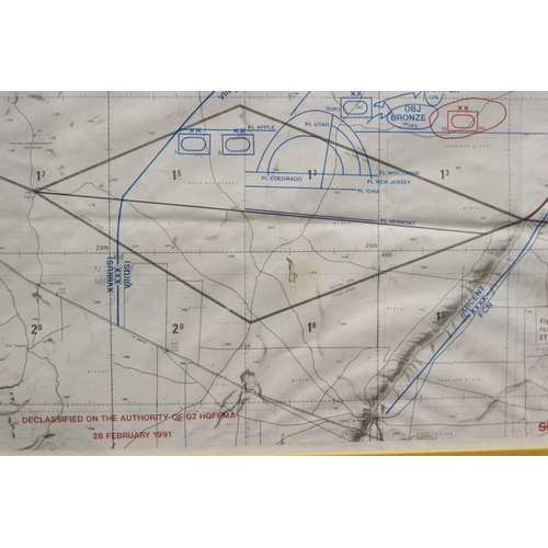 2048 - A rare declassified Operation Desert Storm operations map, sheet 1 from 250700Z, pinpointing situati... 