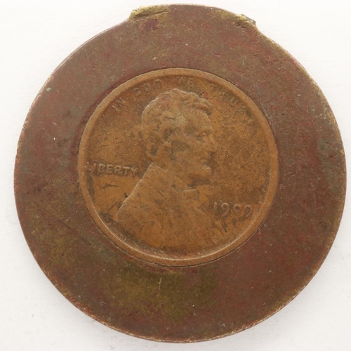 2109 - 1909 trial copper cent, USA. UK P&P Group 0 (£6+VAT for the first lot and £1+VAT for subsequent lots... 