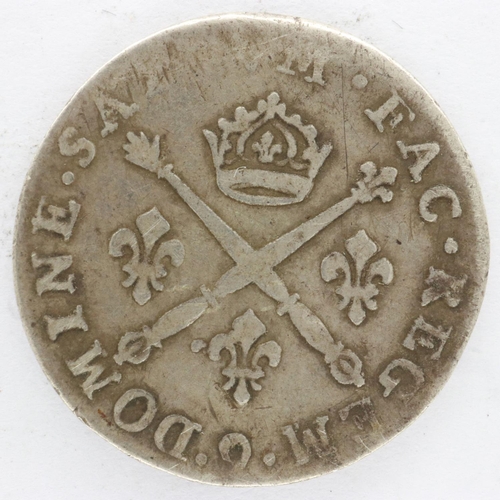 2124 - 20 Sols with insignia of Louis XIV (France), gF. UK P&P Group 0 (£6+VAT for the first lot and £1+VAT... 