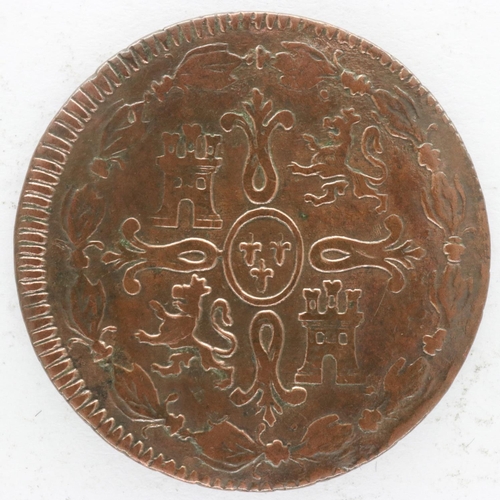 2131 - 1820 8 Maravedis of Ferdinand VII, VF with dark tone. UK P&P Group 0 (£6+VAT for the first lot and £... 