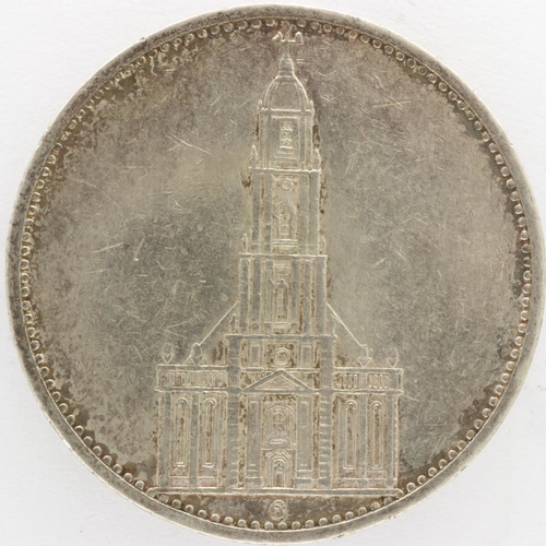 2136 - 1934 German silver 5 Reichsmark - Potsdam, VF with dark tone. UK P&P Group 0 (£6+VAT for the first l... 