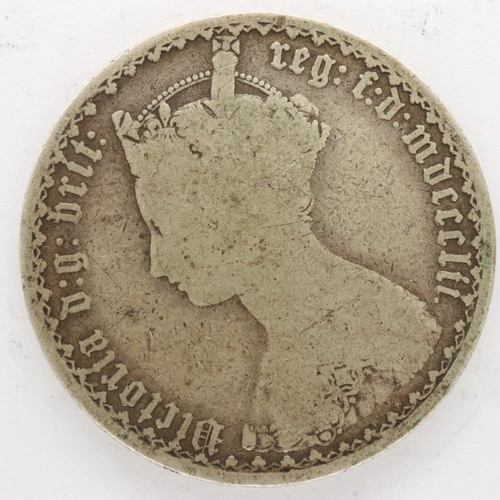 2149 - 1852 silver Gothic florin of Queen Victoria. UK P&P Group 0 (£6+VAT for the first lot and £1+VAT for... 