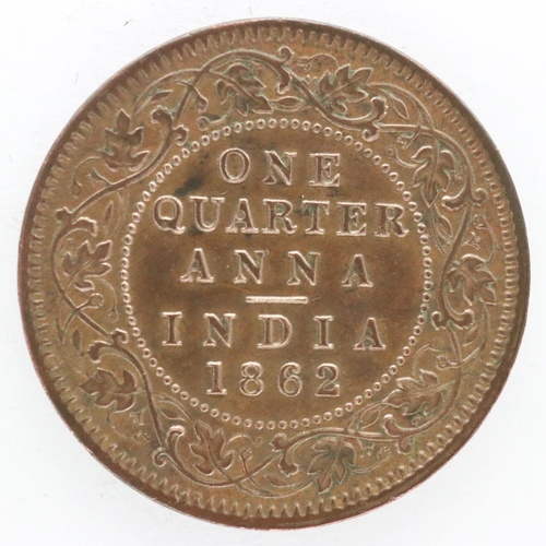 2155 - 1862 Indian quarter anna of Queen Victoria. UK P&P Group 0 (£6+VAT for the first lot and £1+VAT for ... 