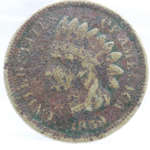 2162 - 1859 USA Indian Cent. UK P&P Group 0 (£6+VAT for the first lot and £1+VAT for subsequent lots)