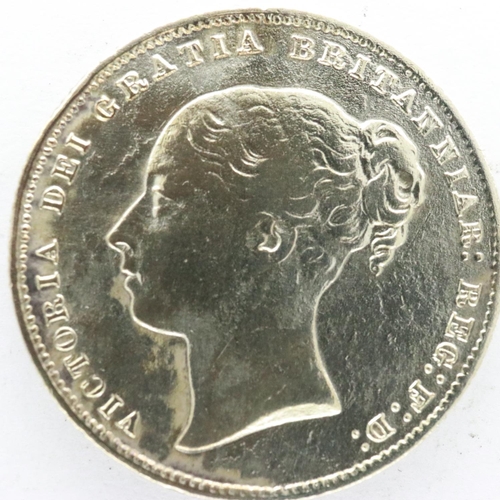 2164 - 1865 silver shilling of Queen Victoria. UK P&P Group 0 (£6+VAT for the first lot and £1+VAT for subs... 