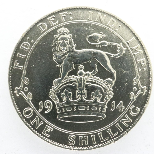 2168 - 1914 silver shilling of George V. UK P&P Group 0 (£6+VAT for the first lot and £1+VAT for subsequent... 