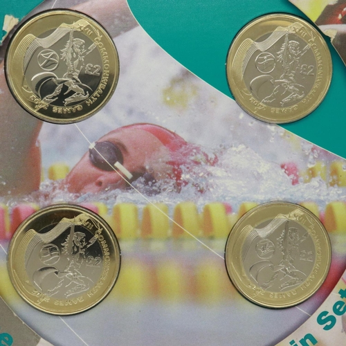 2054 - 2002 Commonwealth Games Souvenir Coin Set of four £2 coins, in sleeve with certificate. UK P&P Group... 