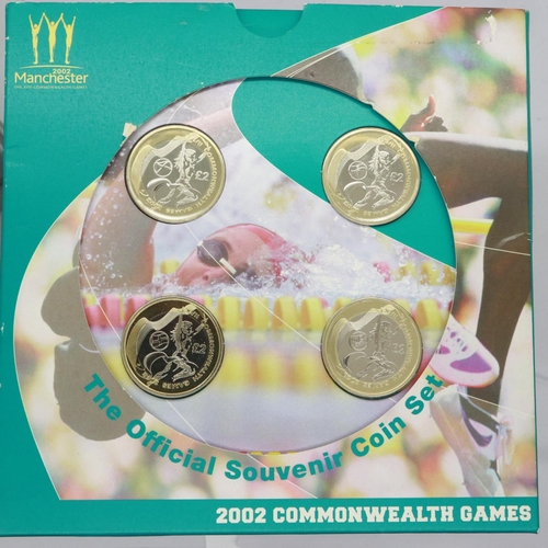 2054 - 2002 Commonwealth Games Souvenir Coin Set of four £2 coins, in sleeve with certificate. UK P&P Group... 