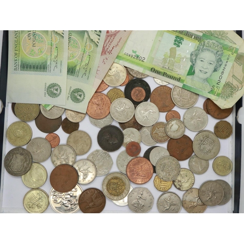 2081 - A large quantity of UK and world coins and notes. UK P&P Group 1 (£16+VAT for the first lot and £2+V... 