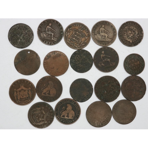 2084 - Early Milled coinage, mostly colonial issues. UK P&P Group 1 (£16+VAT for the first lot and £2+VAT f... 