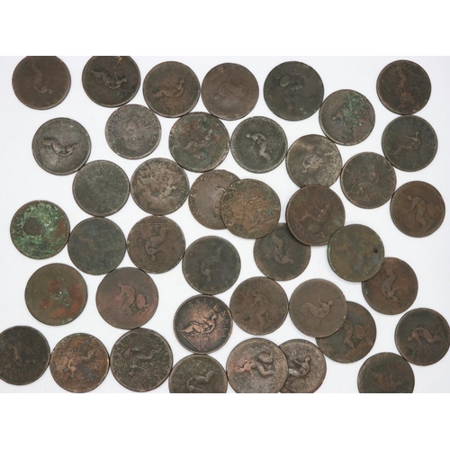 2087 - Early Milled George III halfpennies. UK P&P Group 1 (£16+VAT for the first lot and £2+VAT for subseq... 