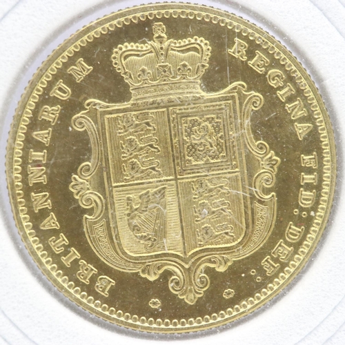 2090 - Victorian Half Sovereign Evasion coin, contemporary forgery. UK P&P Group 1 (£16+VAT for the first l... 