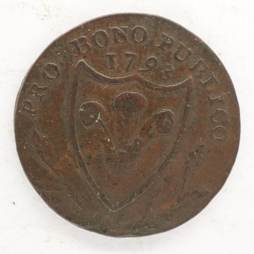 2497 - Copper token: 1793 St David farthing. UK P&P Group 0 (£6+VAT for the first lot and £1+VAT for subseq... 