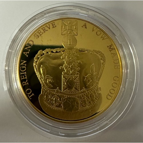 2053 - 2013 60th Anniversary of the Queens Coronation gold plated silver proof £5, boxed with CoA. UK P&P G... 