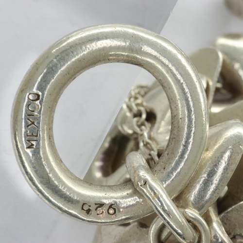 12 - 925 silver bracelet with safety chain, L: 24 cm. UK P&P Group 1 (£16+VAT for the first lot and £2+VA... 