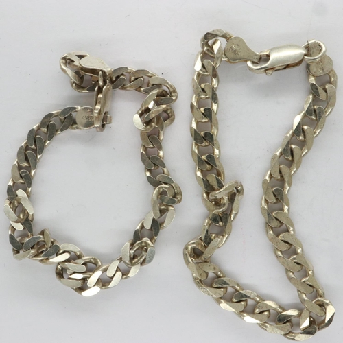 33 - Two 925 silver bracelets, largest L: 18 cm. UK P&P Group 1 (£16+VAT for the first lot and £2+VAT for... 