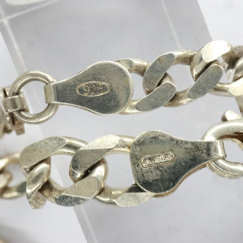 33 - Two 925 silver bracelets, largest L: 18 cm. UK P&P Group 1 (£16+VAT for the first lot and £2+VAT for... 