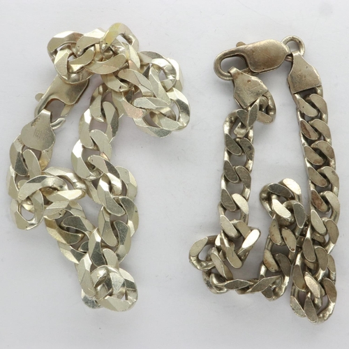 41 - Two 925 silver bracelets, largest L: 18 cm. UK P&P Group 1 (£16+VAT for the first lot and £2+VAT for... 