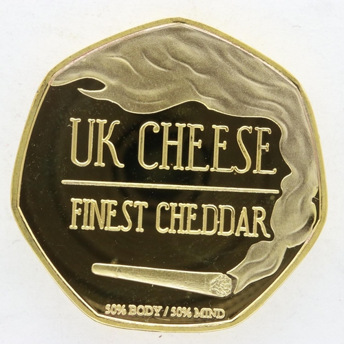 100 - Commemorative 50p coin, UK Cheese Finest Cheddar. UK P&P Group 1 (£16+VAT for the first lot and £2+V... 