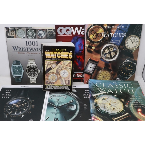 63 - Six wristwatch catalogues and a 1996 Complete Guide to Watches book. UK P&P Group 3 (£30+VAT for the... 