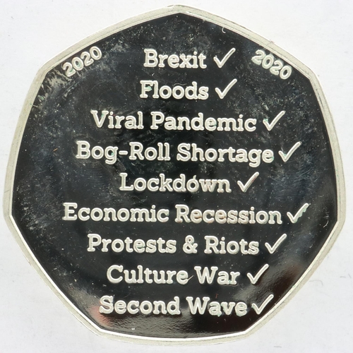 98 - Commemorative 50p coin, I Survived 2020. UK P&P Group 1 (£16+VAT for the first lot and £2+VAT for su... 