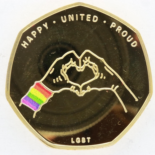 101 - Commemorative 50p coin, LGBT Pride. UK P&P Group 1 (£16+VAT for the first lot and £2+VAT for subsequ... 