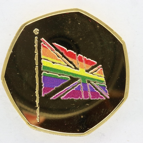 101 - Commemorative 50p coin, LGBT Pride. UK P&P Group 1 (£16+VAT for the first lot and £2+VAT for subsequ... 