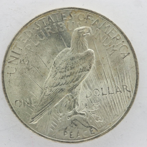 105 - 1923 American peace dollar. UK P&P Group 1 (£16+VAT for the first lot and £2+VAT for subsequent lots... 