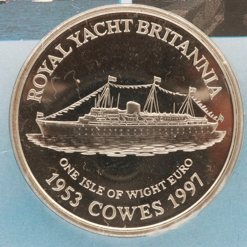 110 - Farewell to Britannia 1997 Isle of Wight 1 euro coin. UK P&P Group 1 (£16+VAT for the first lot and ... 