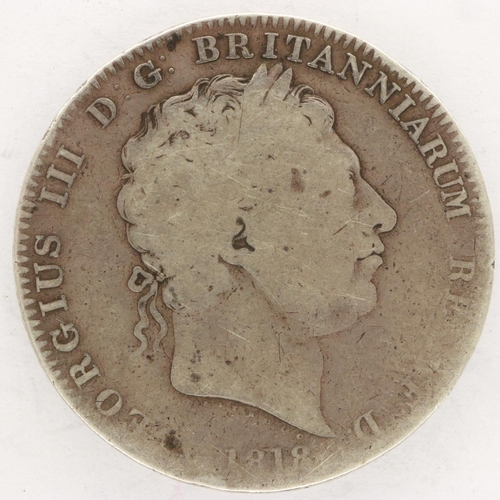 113 - George III 1818 crown. UK P&P Group 1 (£16+VAT for the first lot and £2+VAT for subsequent lots)