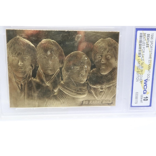 125 - 1996 Sportstime 23k gold Beatles For Sale album cover, 90 x 60 mm. UK P&P Group 1 (£16+VAT for the f... 