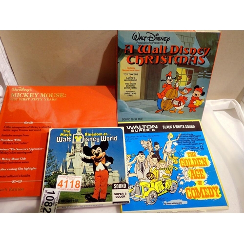 1082 - Three Mickey Mouse Super 8 films and another (4). UK P&P Group 1 (£16+VAT for the first lot and £2+V... 