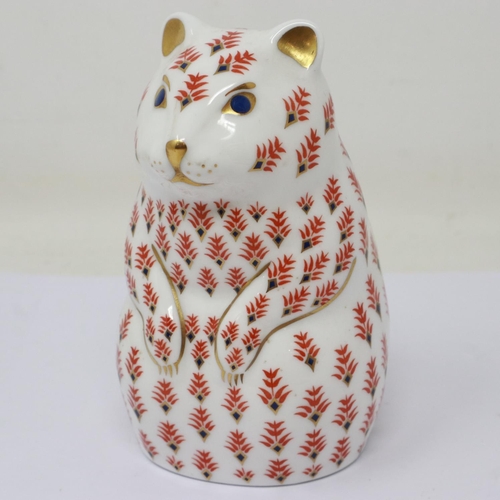 176 - Royal Crown Derby hamster paperweight, seconds quality, no cracks or chips, H: 11 cm. UK P&P Group 1... 