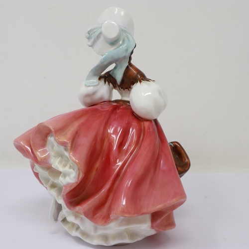 195 - Royal Doulton figurine, The Skater HN2117, no cracks or chips, H: 20 cm. UK P&P Group 1 (£16+VAT for... 