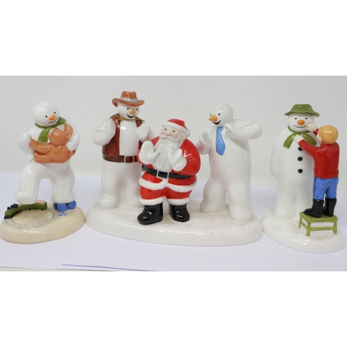 212 - Three Coalport Characters figurines from The Snowman Collection, including Line Dancing limited edit... 