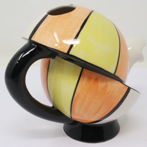 226 - Lorna Bailey semi-circle small teapot, no cracks or chips, H: 11 cm. UK P&P Group 1 (£16+VAT for the... 