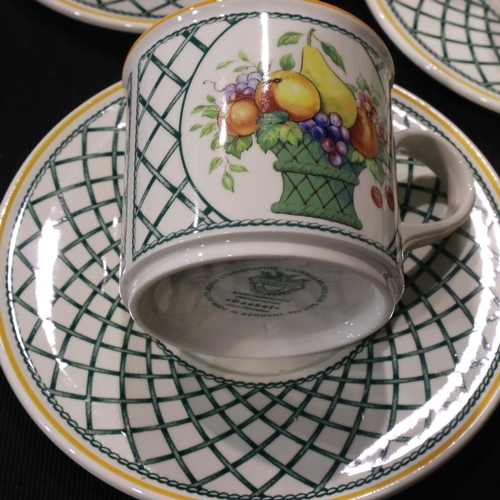 237 - Villeroy & Boch dinnerware of one hundred and four pieces in the Basket pattern, no cracks or chips.... 