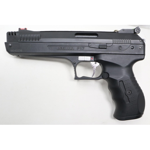 151 - Beeman P17 single stroke pneumatic air pistol .177, new seals. UK P&P Group 2 (£20+VAT for the first... 