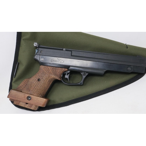 152 - Gamo Compact single stroke pneumatic target air pistol .177, with match trigger and case. UK P&P Gro... 