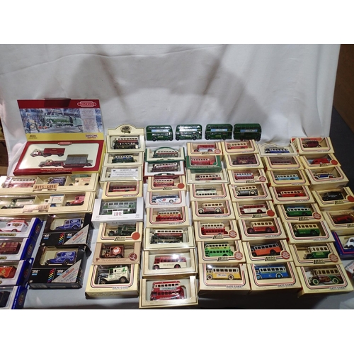 2071 - Selection of die cast vehicles including thirty five Lledo buses/coaches, two Days Gone sets, tracks... 